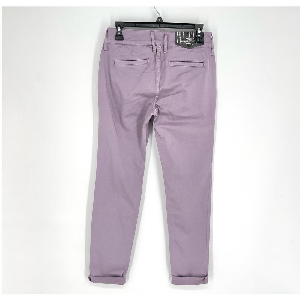 Black Orchid NEW Skinny Jeans Pleats Sz 27 *FLAW* Cuffs Purple Cotton Blend - Picture 4 of 8